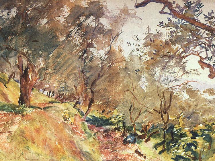 John Singer Sargent Trees on the Hillside at Majorca Sweden oil painting art
